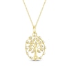 Thumbnail Image 1 of Diamond Family Tree Necklace 1/5 ct tw 10K Yellow Gold 18"