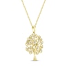 Thumbnail Image 2 of Diamond Family Tree Necklace 1/6 ct tw 10K Yellow Gold 18&quot;