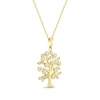 Thumbnail Image 2 of Diamond Family Tree Necklace 1/6 ct tw 10K Yellow Gold 18&quot;