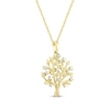Thumbnail Image 1 of Diamond Family Tree Necklace 1/6 ct tw 10K Yellow Gold 18"