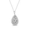 Thumbnail Image 2 of Diamond Teardrop Locket 1/3 ct tw 10K White Gold 18&quot;