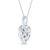 Thumbnail Image 3 of Multi-Diamond Heart-Shaped Necklace 1 ct tw 10K White Gold 18&quot;