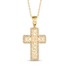 Thumbnail Image 1 of Le Vian Diamond Filigree Box Cross Necklace 3/8 ct tw 14K Honey Gold 19&quot;