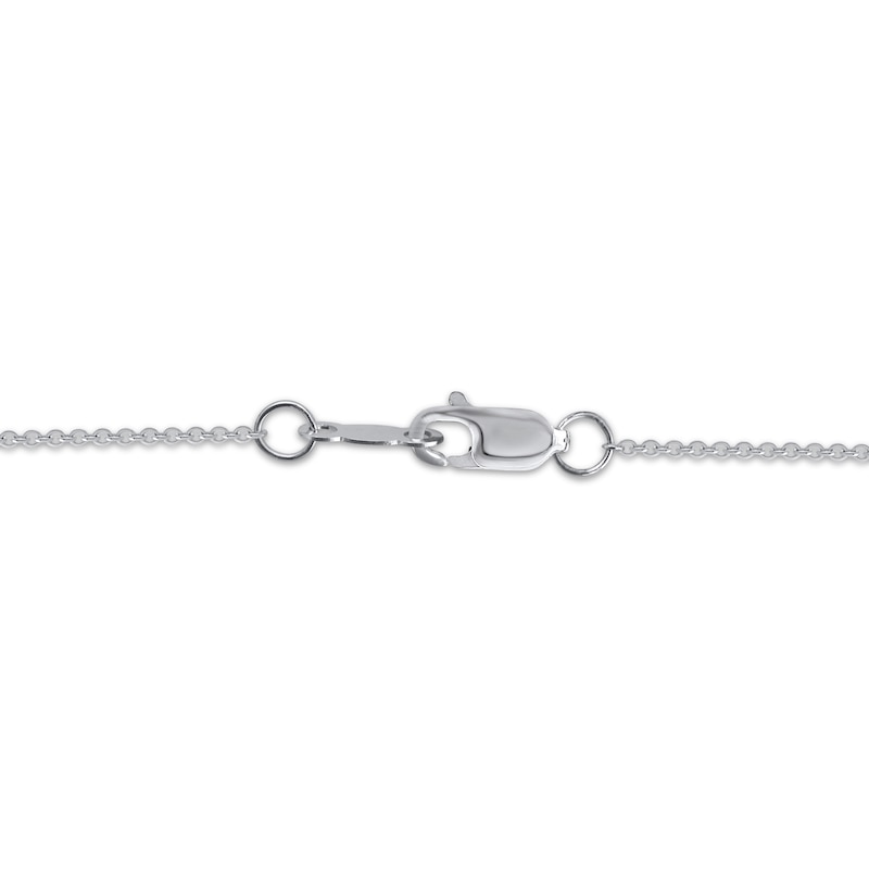 Main Image 3 of Diamond Swirl Loop Necklace 1/10 ct tw 10K White Gold 18&quot;