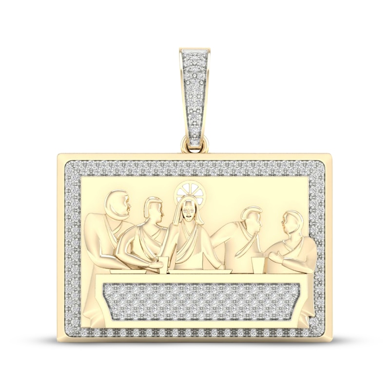 Main Image 1 of Diamond The Last Supper Charm 3/4 ct tw 10K Yellow Gold