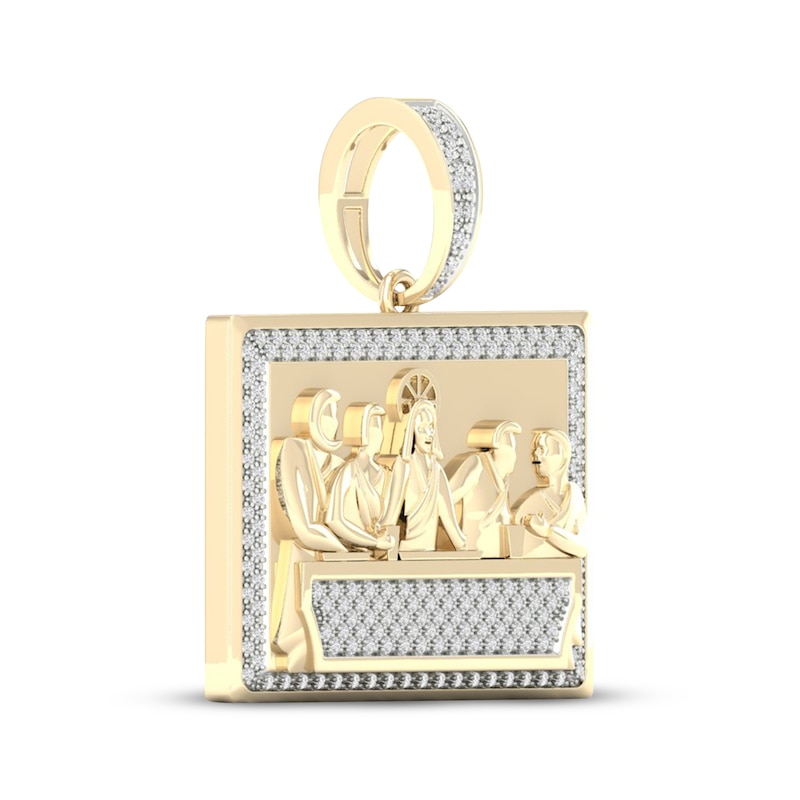 Main Image 2 of Diamond The Last Supper Charm 3/4 ct tw 10K Yellow Gold