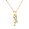 Thumbnail Image 1 of Diamond Infinity Knot Necklace 1/20 ct tw 10K Yellow Gold 18&quot;