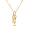 Thumbnail Image 2 of Diamond Infinity Knot Necklace 1/20 ct tw 10K Yellow Gold 18&quot;