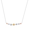 Thumbnail Image 2 of Diamond Smile Necklace 1-1/2 ct tw 10K Tri-Tone Gold 18&quot;