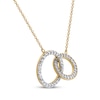 Thumbnail Image 2 of Diamond Circles Necklace 1/2 ct tw 10K Yellow Gold 18&quot;