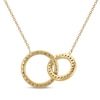 Thumbnail Image 3 of Diamond Circles Necklace 1/2 ct tw 10K Yellow Gold 18&quot;