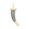 Thumbnail Image 1 of Men's Black Diamond Italian Horn Charm 1/2 ct tw 10K Yellow Gold