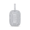 Thumbnail Image 1 of Men's Diamond Dog Tag Charm 1-1/2 ct tw 10K White Gold