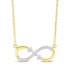 Thumbnail Image 1 of Diamond Infinity Necklace 1/4 ct tw 10K Yellow Gold 18&quot;