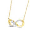 Thumbnail Image 2 of Diamond Infinity Necklace 1/4 ct tw 10K Yellow Gold 18&quot;