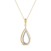 Thumbnail Image 1 of Diamond Teardrop Twist Necklace 1/4 ct tw 10K Yellow Gold 18&quot;