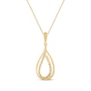 Thumbnail Image 3 of Diamond Teardrop Twist Necklace 1/4 ct tw 10K Yellow Gold 18&quot;