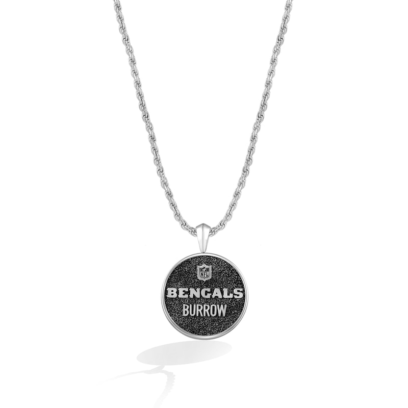 Main Image 2 of True Fans Player's Association Sterling Silver Pendant showcasing Joe Burrow of the Cincinnati Bengals