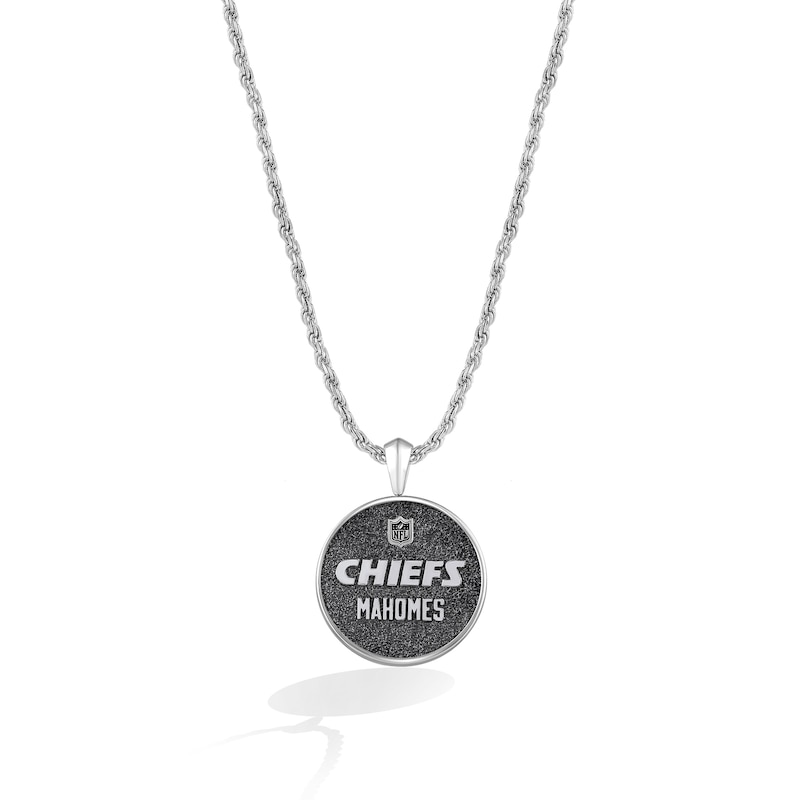 Main Image 2 of True Fans Player's Association Sterling Silver Pendant showcasing Patrick Mahomes of the Kansas City Chiefs