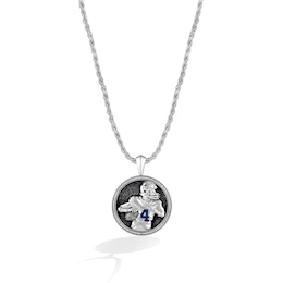 True Fans Player's Association Sterling Silver Pendant showcasing Dak Prescott of the Dallas Cowboys