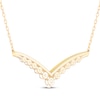 Thumbnail Image 3 of Diamond Graduated Chevron Necklace 1/3 ct tw 10K Yellow Gold 18&quot;