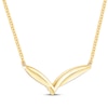 Thumbnail Image 3 of Diamond Curved Chevron Necklace 1/3 ct tw 10K Yellow Gold 18&quot;