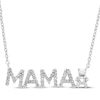 Thumbnail Image 1 of Diamond &quot;Mama&quot; Bear Necklace 1/6 ct tw Sterling Silver 18&quot;