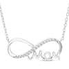 Thumbnail Image 1 of Diamond &quot;Mom&quot; Infinity Necklace 1/20 ct tw Sterling Silver 18&quot;