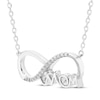 Thumbnail Image 2 of Diamond &quot;Mom&quot; Infinity Necklace 1/20 ct tw Sterling Silver 18&quot;