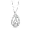 Thumbnail Image 0 of Love Ignited Diamond Flame Slide Necklace 1/5 ct tw 10K White Gold 18"