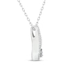 Thumbnail Image 1 of Love Ignited Diamond Flame Slide Necklace 1/5 ct tw 10K White Gold 18"