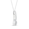 Thumbnail Image 1 of Love Ignited Diamond Flame Slide Necklace 1/2 ct tw 10K White Gold 18"