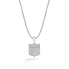 Thumbnail Image 2 of True Fans Cincinnati Bengals 3/8 CT. T.W. Black Diamond and Enamel Reversible Shield Necklace in 10K Yellow Gold & Sterling Silver