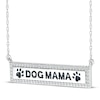 Thumbnail Image 2 of Diamond &quot;Dog Mama&quot; Bar Necklace 1/10 ct tw Sterling Silver 18&quot;