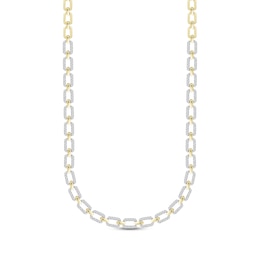 Linked Always Diamond Chain Link Necklace 1-3/4 ct tw 10K Yellow Gold 17&quot;
