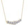 Thumbnail Image 2 of Multi-Diamond Circles Curved Bar Necklace 1/2 ct tw 10K Yellow Gold 18&quot;