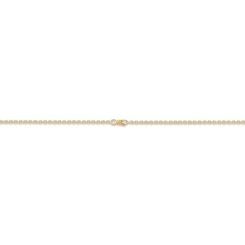 Main Image 4 of Multi-Diamond Circles Curved Bar Necklace 1/2 ct tw 10K Yellow Gold 18&quot;