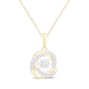 Thumbnail Image 1 of Unstoppable Love Diamond Knot Necklace 1/5 ct tw 10K Yellow Gold 19&quot;