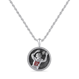 True Fans Player's Association Sterling Silver Pendant showcasing Travis Kelce of the Kansas City Chiefs