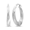 Thumbnail Image 1 of Twist Tube Hoop Earrings Sterling Silver