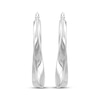 Thumbnail Image 2 of Twist Tube Hoop Earrings Sterling Silver