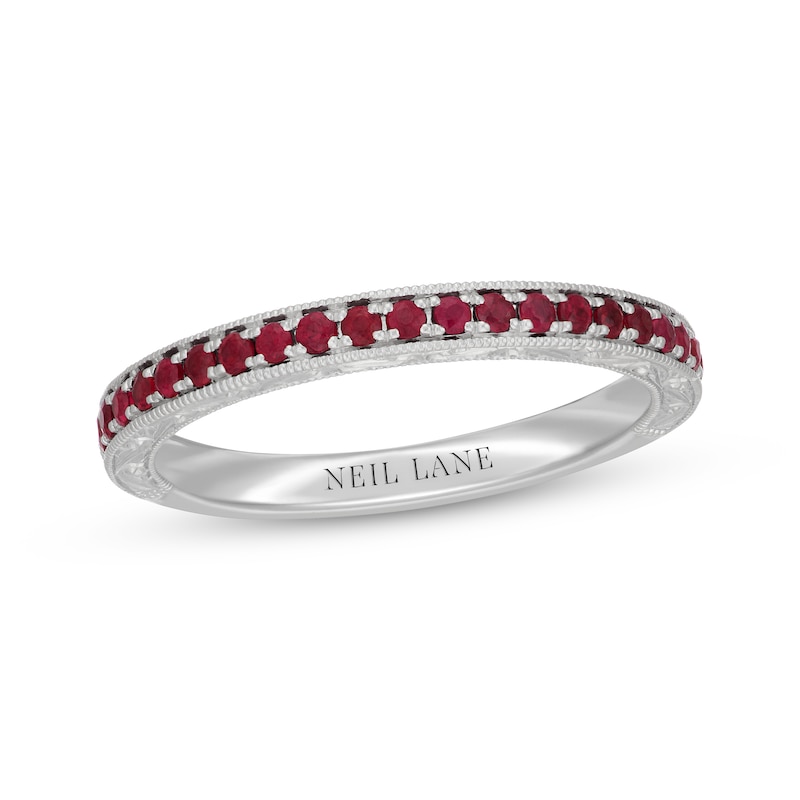 Main Image 1 of Neil Lane Natural Ruby Anniversary Ring 14K White Gold