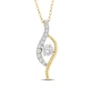 Thumbnail Image 1 of Threads of Love Diamond Swirl Necklace 1/3 ct tw 10K Yellow Gold 18&quot;