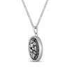 Thumbnail Image 2 of Men's Picasso Jasper Lion Disc Necklace Sterling Silver 24&quot;