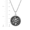 Thumbnail Image 6 of Men's Picasso Jasper Lion Disc Necklace Sterling Silver 24&quot;