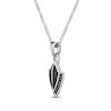 Thumbnail Image 1 of Men's Black Onyx & Black Spinel Arrowhead Necklace Sterling Silver 24"