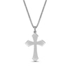 Thumbnail Image 2 of Men's Black Onyx Cross Necklace Sterling Silver 24"