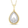 Thumbnail Image 1 of Threads of Love Diamond Teardrop Necklace 1/2 ct tw 10K Yellow Gold 18&quot;