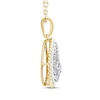 Thumbnail Image 2 of Threads of Love Diamond Teardrop Necklace 1/2 ct tw 10K Yellow Gold 18&quot;