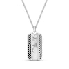 Thumbnail Image 1 of Men's Howlite Dog Tag Necklace Sterling Silver 24&quot;